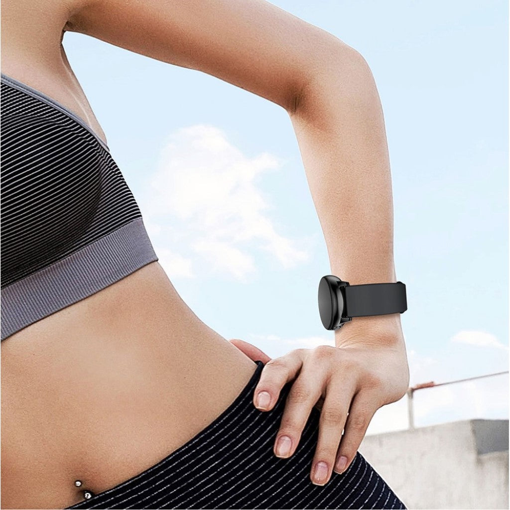 Vildt fed Samsung Galaxy Watch Active Silikone Rem - Sort#serie_1