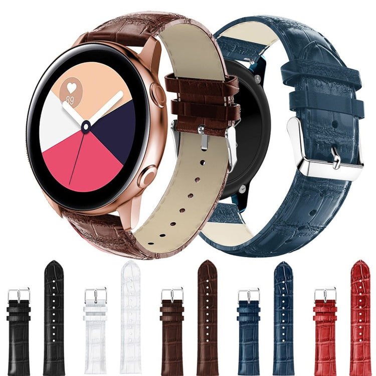 Vildt rart Samsung Galaxy Watch Active Ægte læder Rem - Sort#serie_1