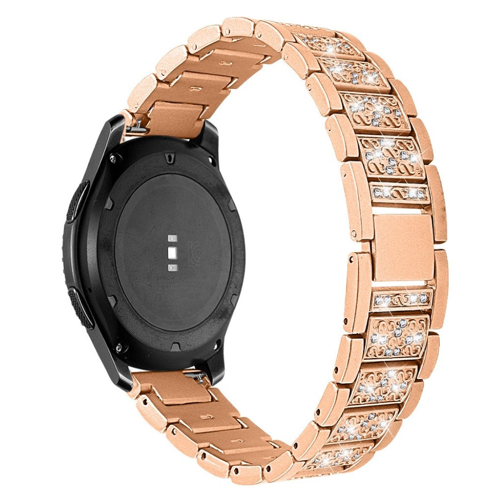 Vildt sejt Samsung Gear S3 Frontier Metal og Rhinsten Rem - Guld#serie_4