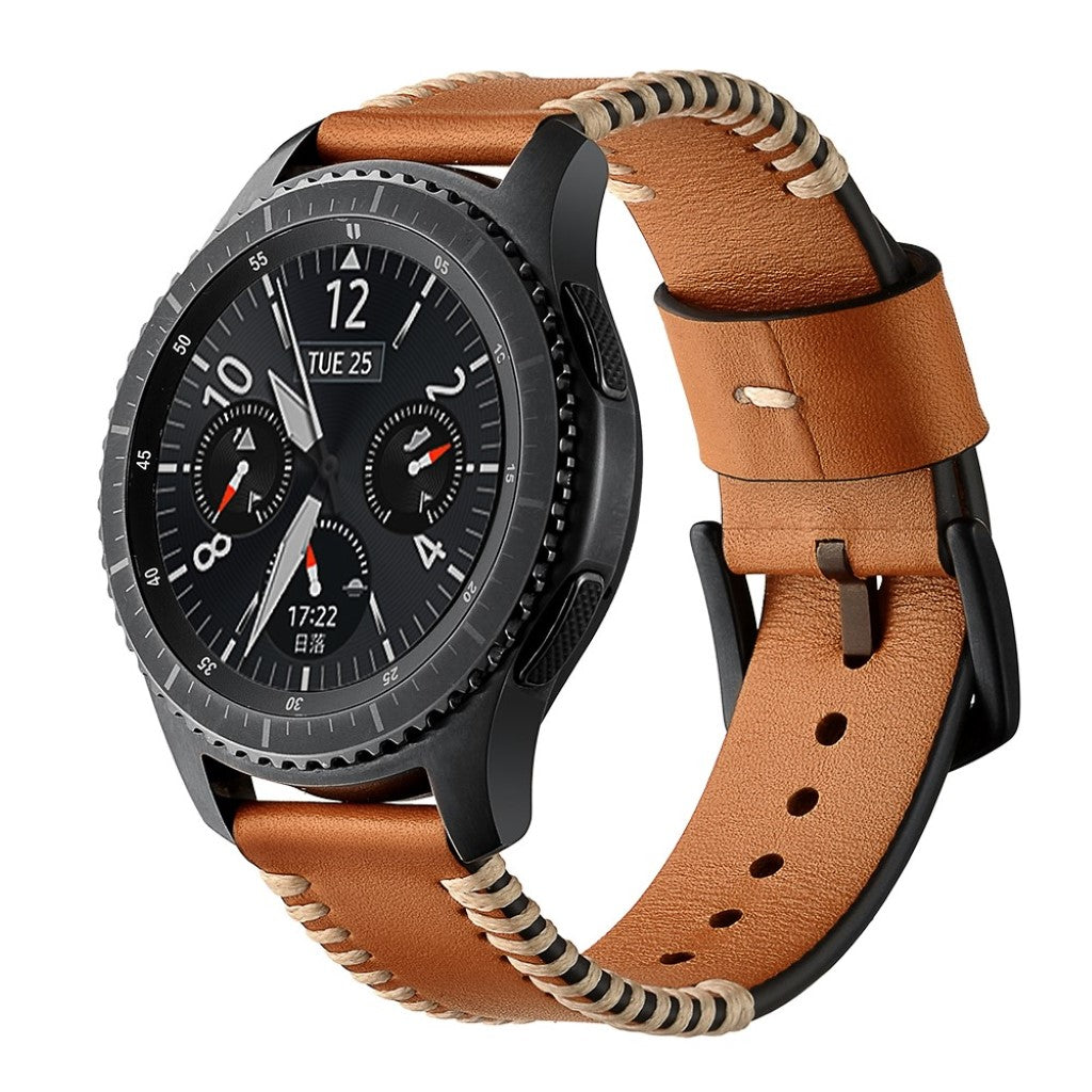 Meget godt Samsung Gear S3 Frontier Ægte læder Rem - Brun#serie_2