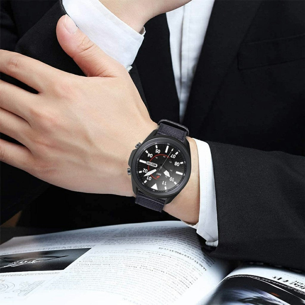 Samsung Galaxy Watch 3 (45mm) Holdbar Silikone Bumper  - Sort#serie_1