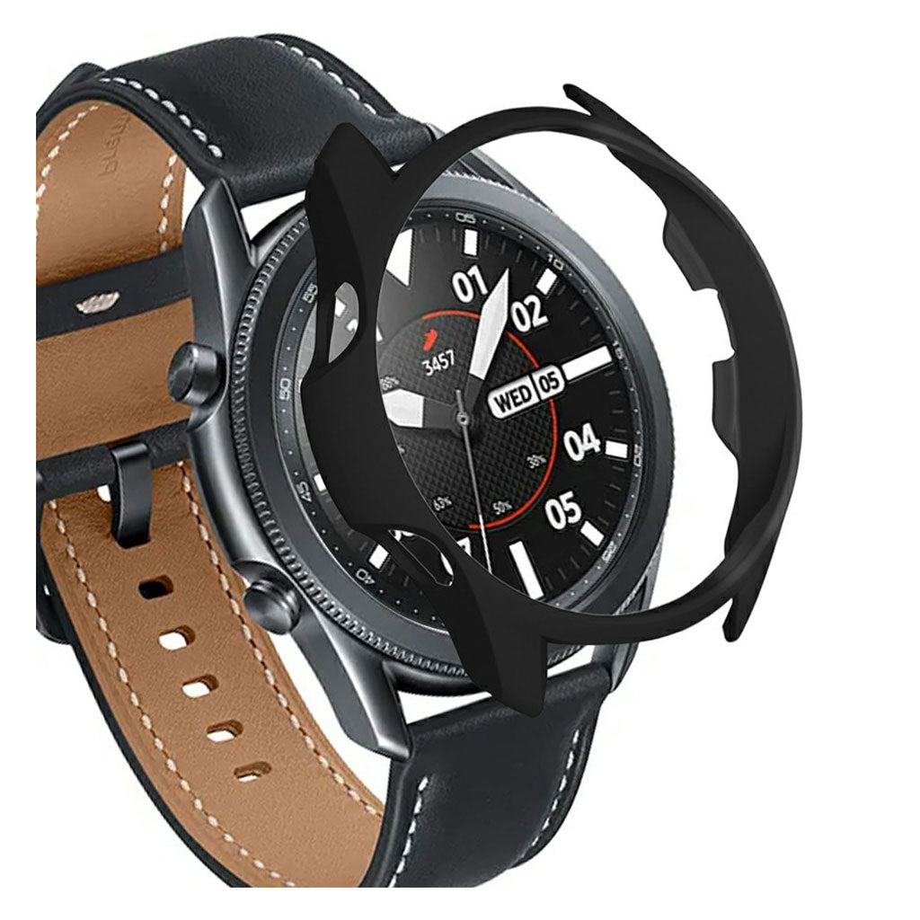 Samsung Galaxy Watch 3 (45mm) Holdbar Silikone Bumper  - Sort#serie_1