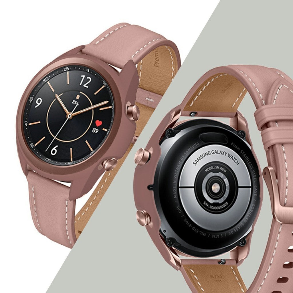 Samsung Galaxy Watch 3 (45mm) Holdbar Silikone Bumper  - Brun#serie_3