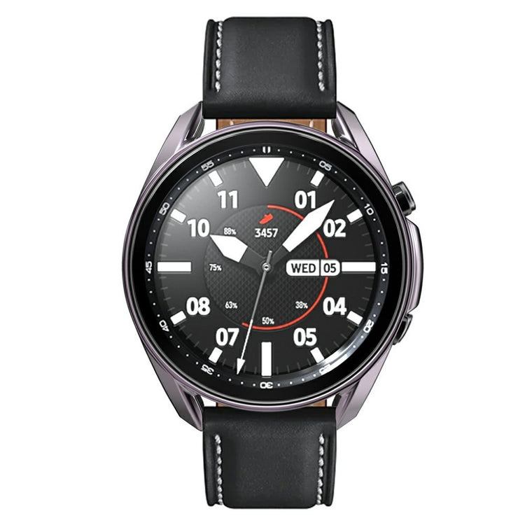 Samsung Galaxy Watch 3 (45mm) Holdbar Silikone Bumper  - Sølv#serie_5