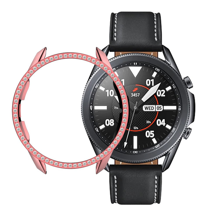 Samsung Galaxy Watch 3 (45mm)  Plastik og Rhinsten Bumper  - Pink#serie_1