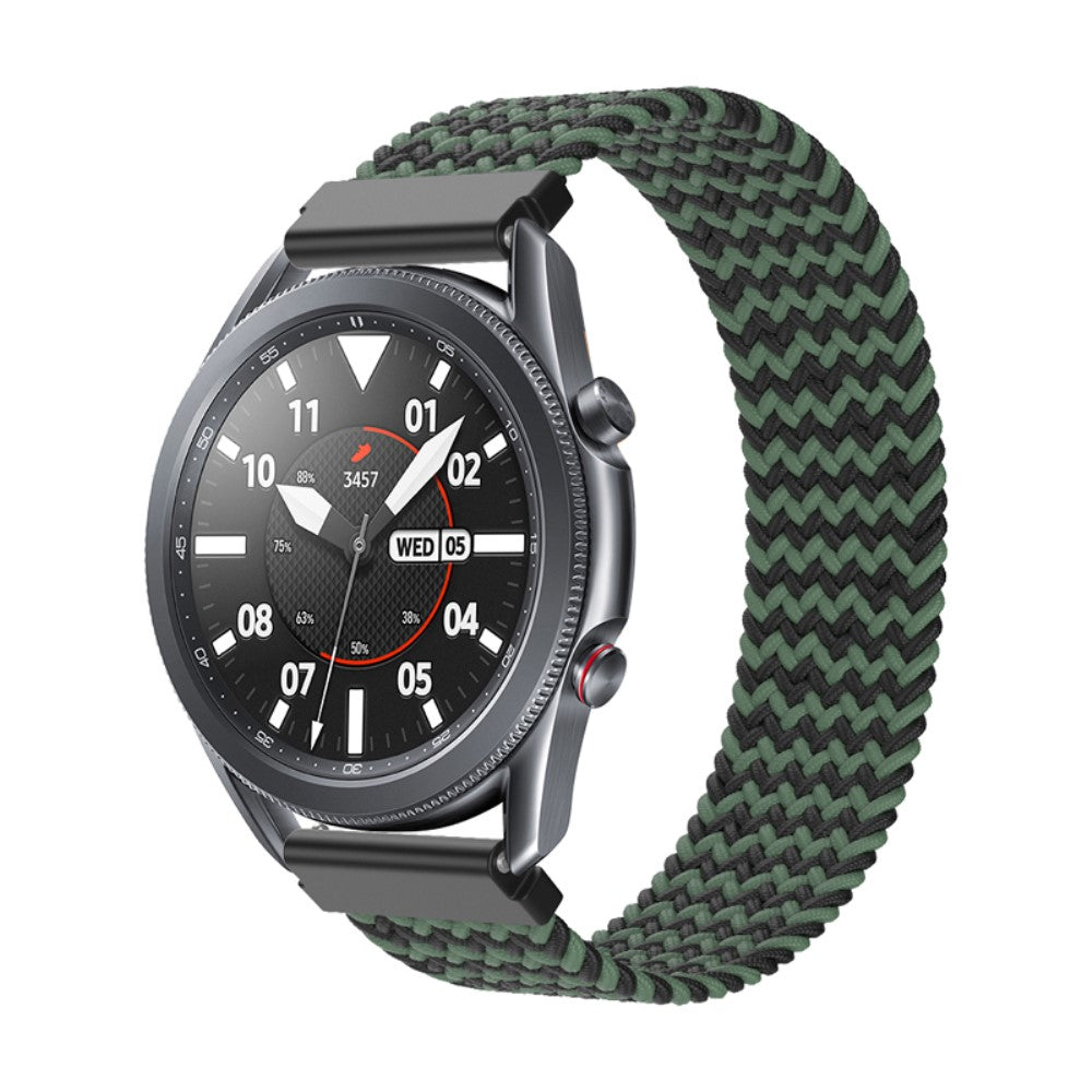 Rigtigt skøn Samsung Galaxy Watch 3 (45mm) Nylon Rem - Grøn#serie_12