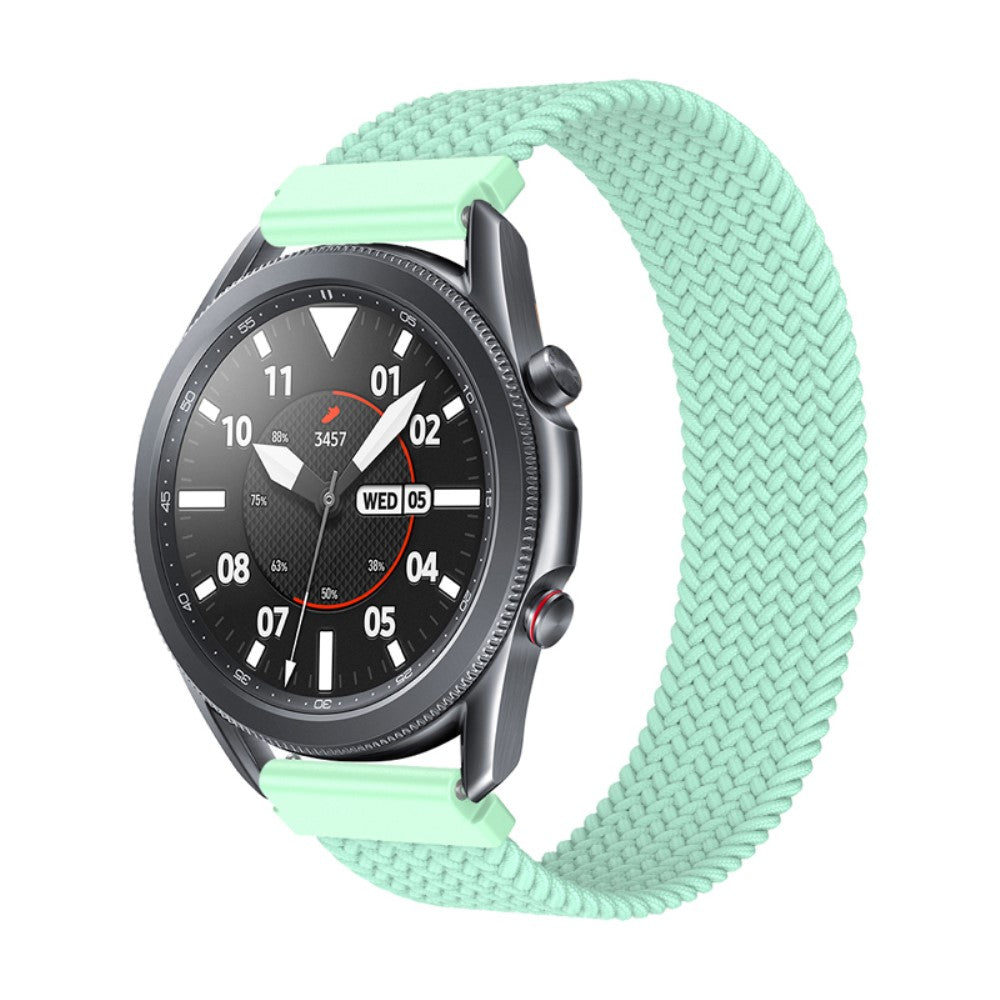 Rigtigt holdbart Samsung Galaxy Watch 3 (45mm) Nylon Rem - Størrelse: L - Grøn#serie_5