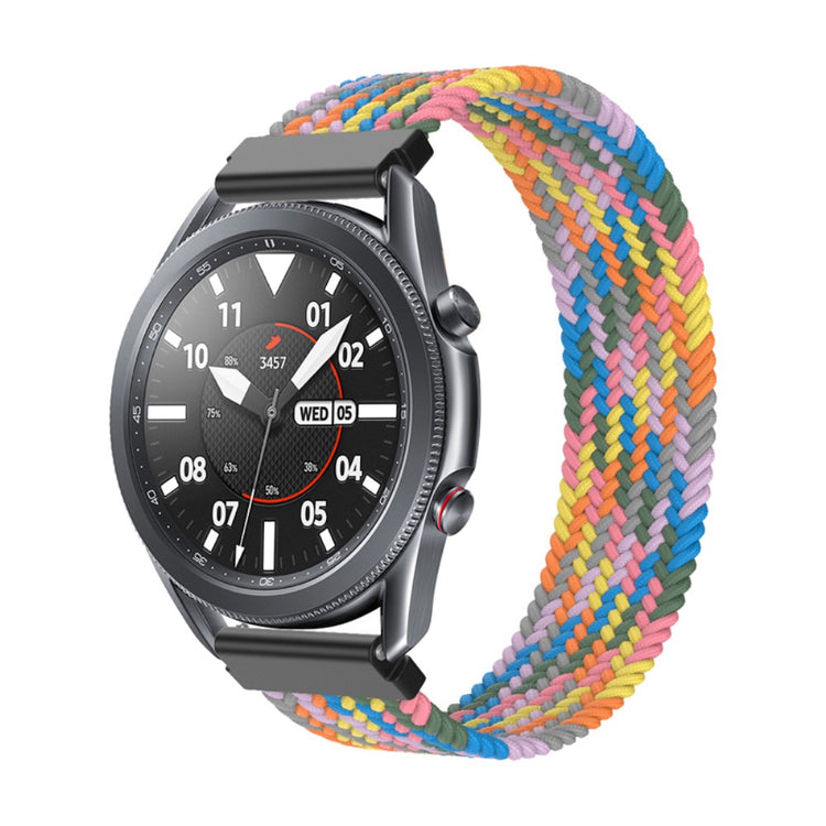 Fed Samsung Galaxy Watch 3 (45mm) Nylon Rem - Størrelse: M - Flerfarvet#serie_20