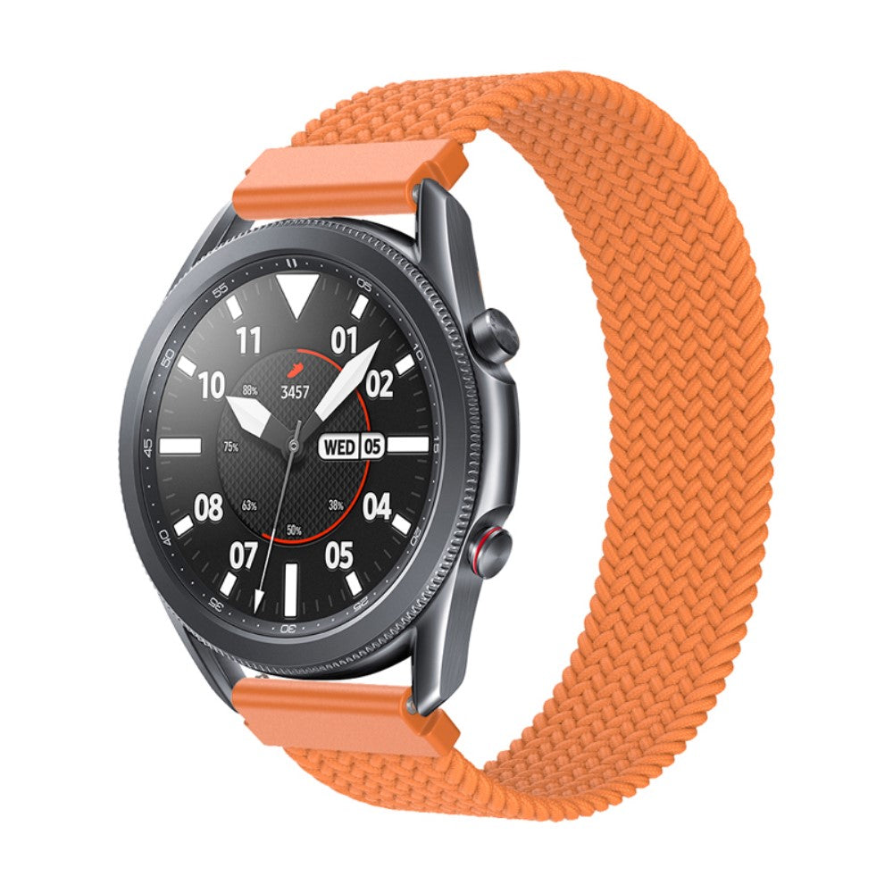 Fed Samsung Galaxy Watch 3 (45mm) Nylon Rem - Størrelse: M - Orange#serie_8