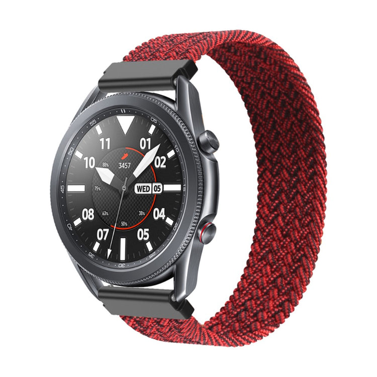 Super cool Samsung Galaxy Watch 3 (45mm) Nylon Rem - Størrelse: S - Rød#serie_11