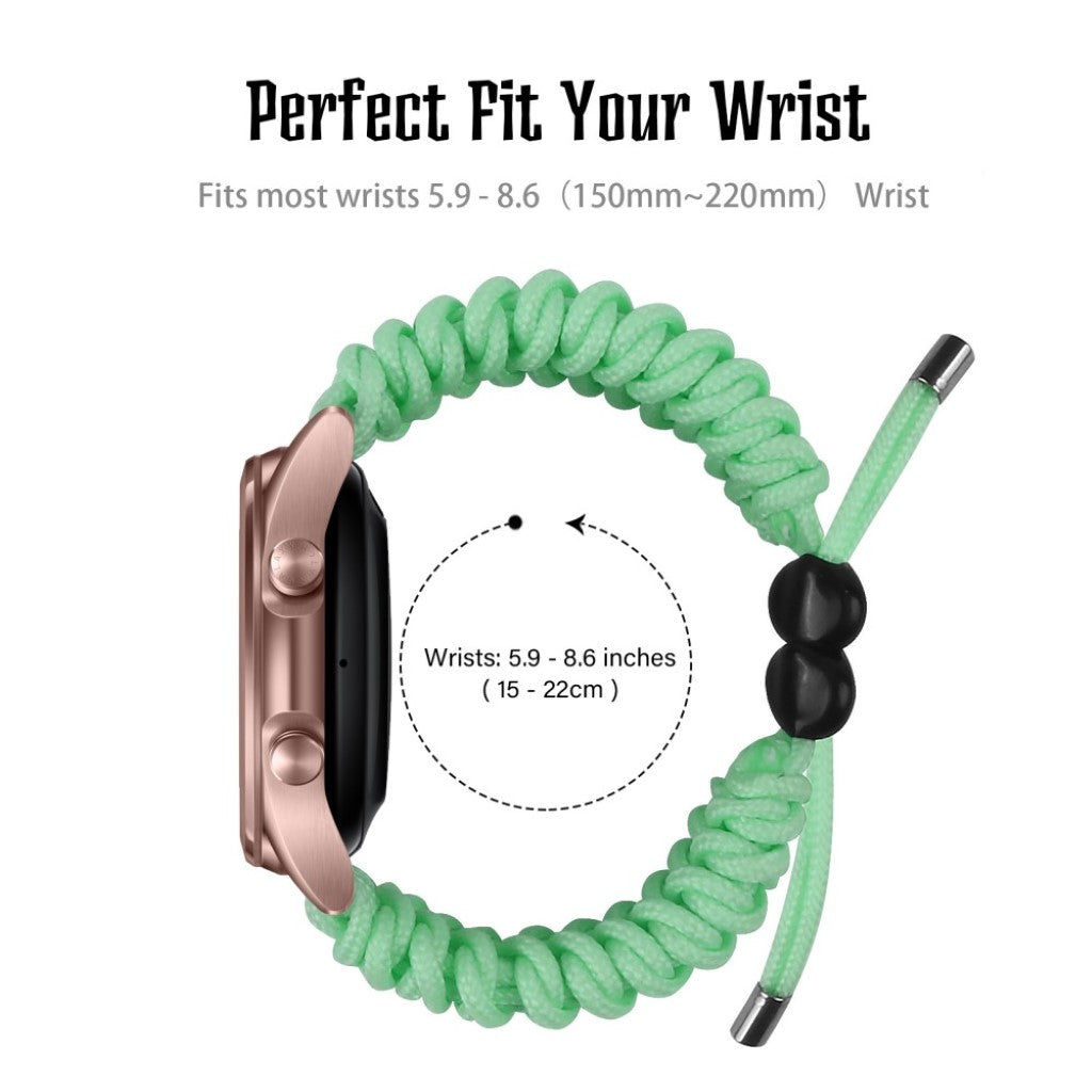 Rigtigt flot Samsung Galaxy Watch 3 (41mm) Nylon Rem - Grøn#serie_1