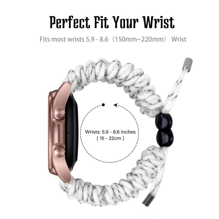 Rigtigt flot Samsung Galaxy Watch 3 (41mm) Nylon Rem - Hvid#serie_2