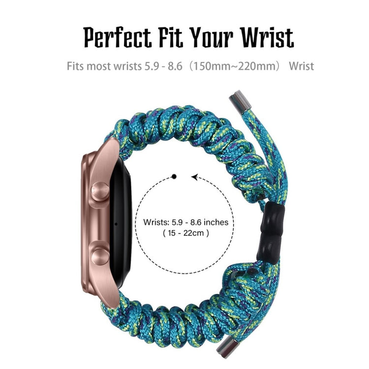 Rigtigt flot Samsung Galaxy Watch 3 (41mm) Nylon Rem - Blå#serie_6