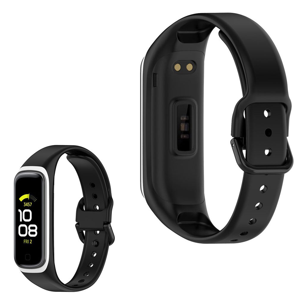 Vildt smuk Samsung Galaxy Fit 2 Silikone Rem - Sort#serie_2