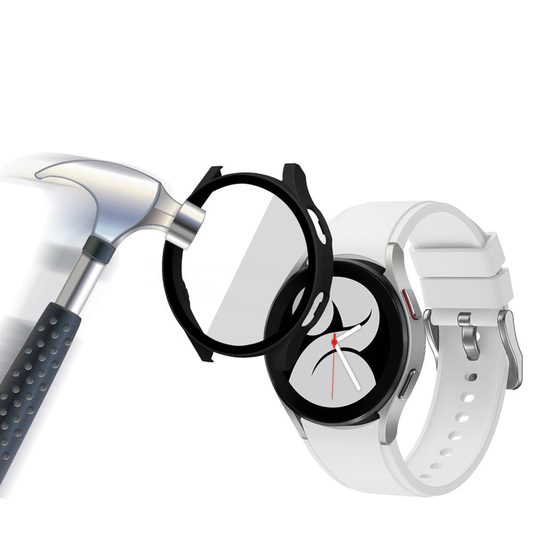 Rigtigt Fint Samsung Galaxy Watch 4 (40mm) Cover med Skærmbeskytter i Plastik og Hærdet Glas - Gennemsigtig#serie_1