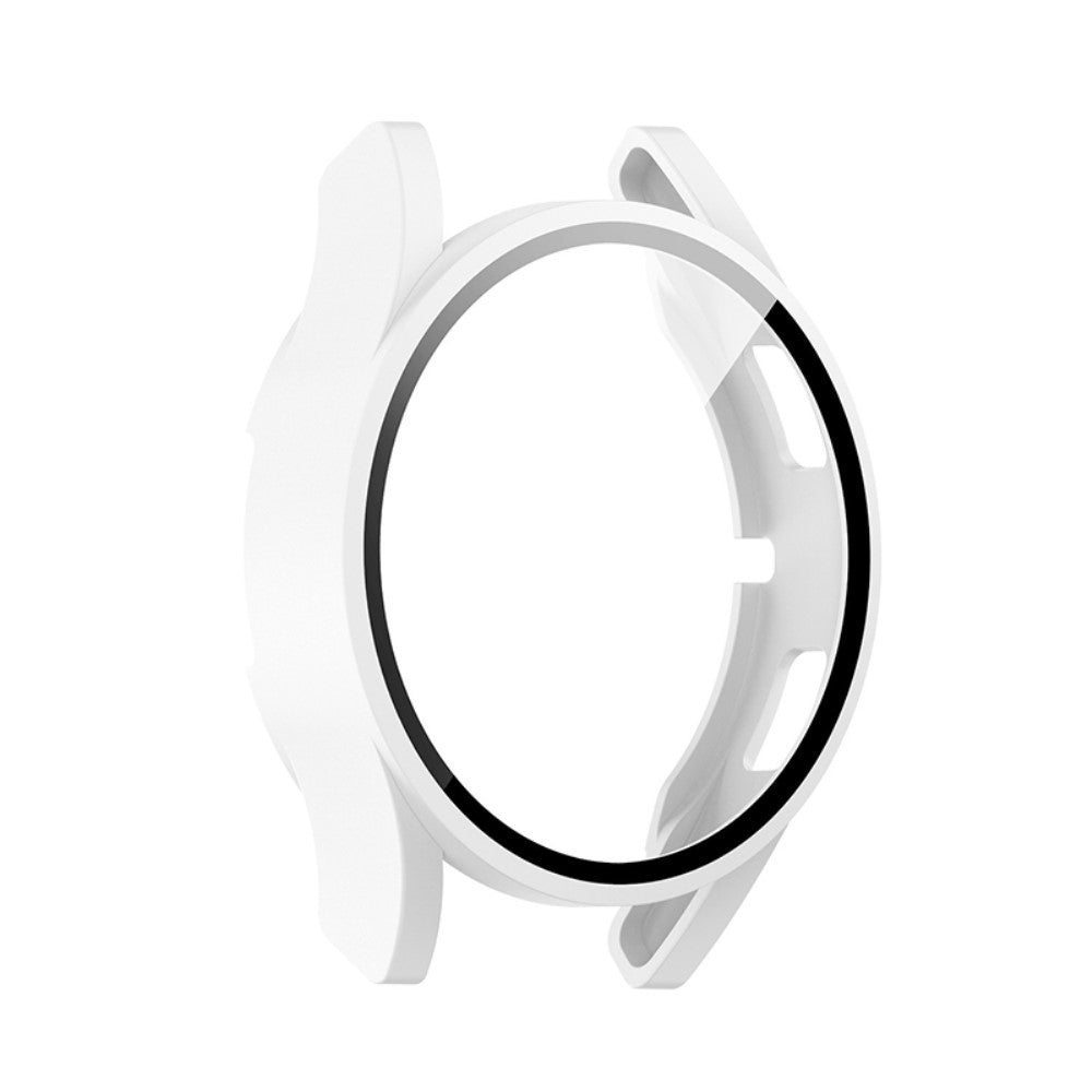 Super Godt Samsung Galaxy Watch 4 (44mm) Cover med Skærmbeskytter i Plastik og Hærdet Glas - Hvid#serie_1