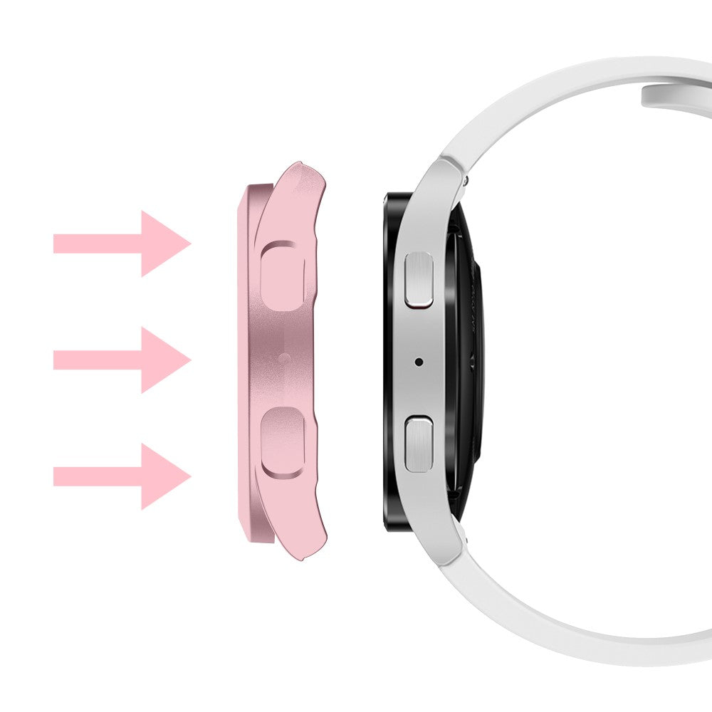 Meget Fint Samsung Galaxy Watch 5 (40mm) / Samsung Galaxy Watch 4 (40mm) Cover med Skærmbeskytter i Plastik og Hærdet Glas - Pink#serie_12