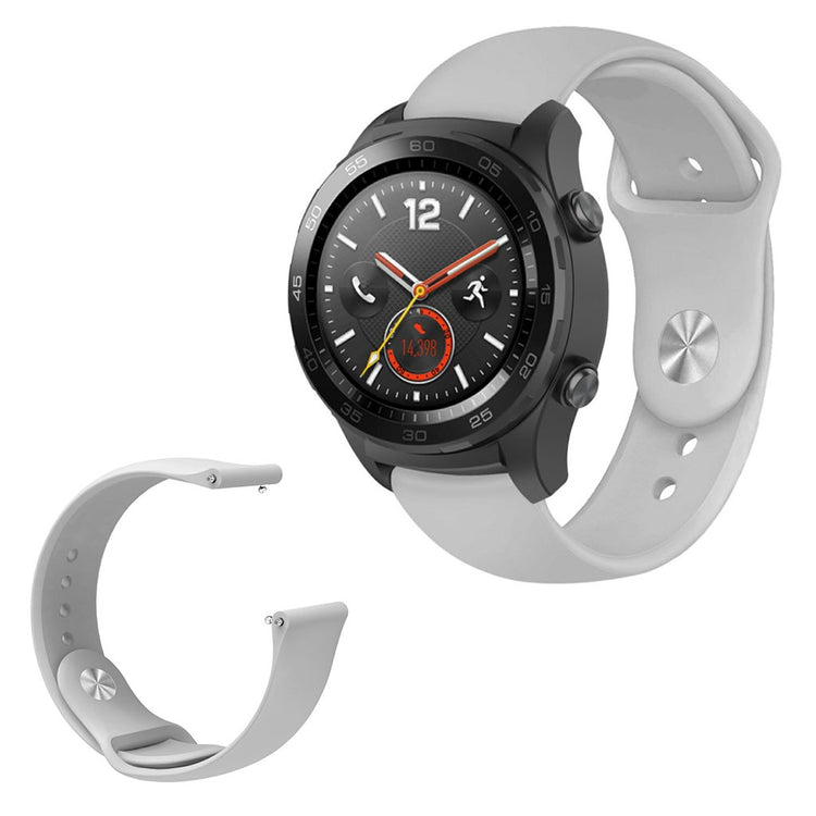 Godt Huawei Watch GT / Huawei Watch Magic Silikone Rem - Sølv#serie_6