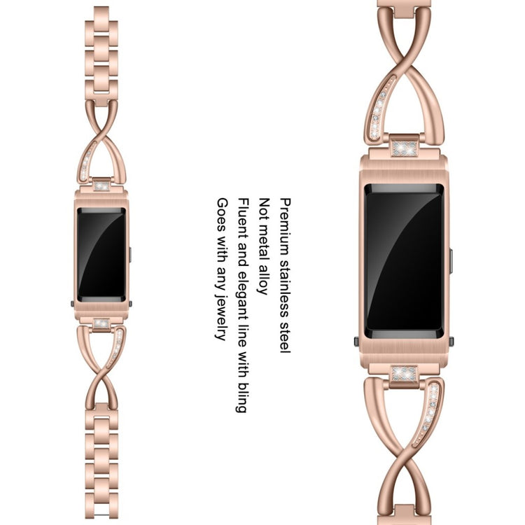 Mega komfortabel Huawei TalkBand B5 Metal og Rhinsten Rem - Pink#serie_4