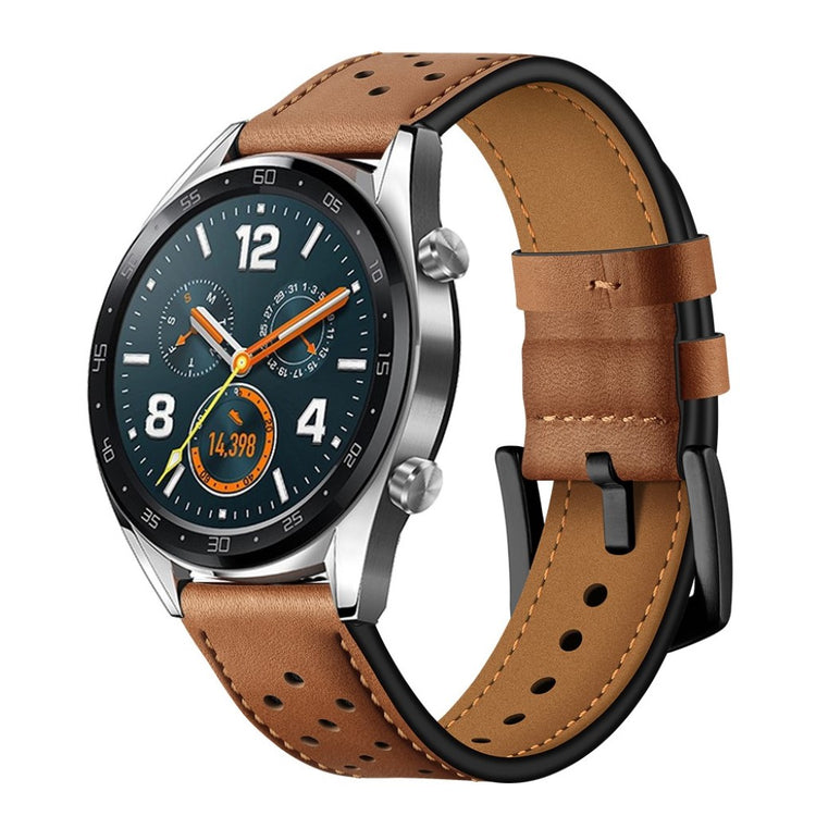 Vildt rart Huawei Watch GT Ægte læder Rem - Brun#serie_2