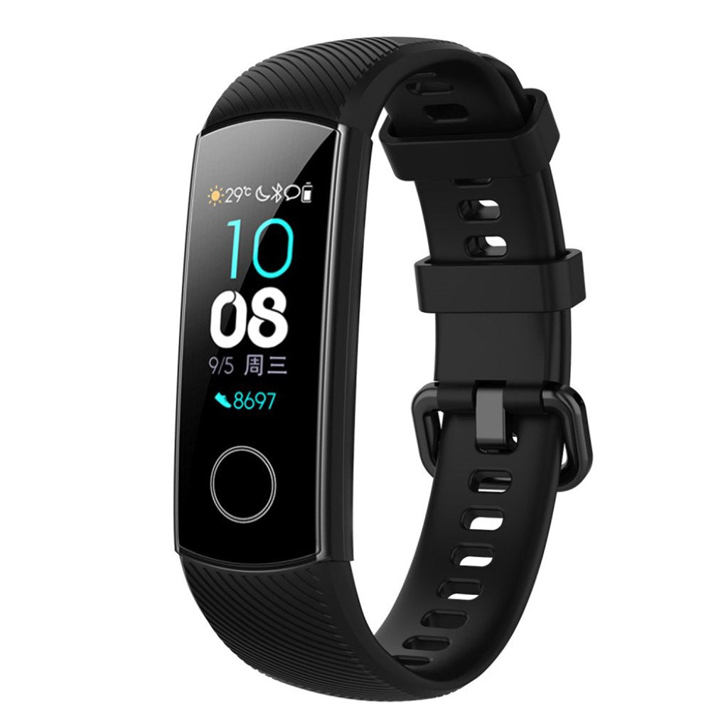 Vildt fint Huawei Honor Band 4 Silikone Rem - Sort#serie_1