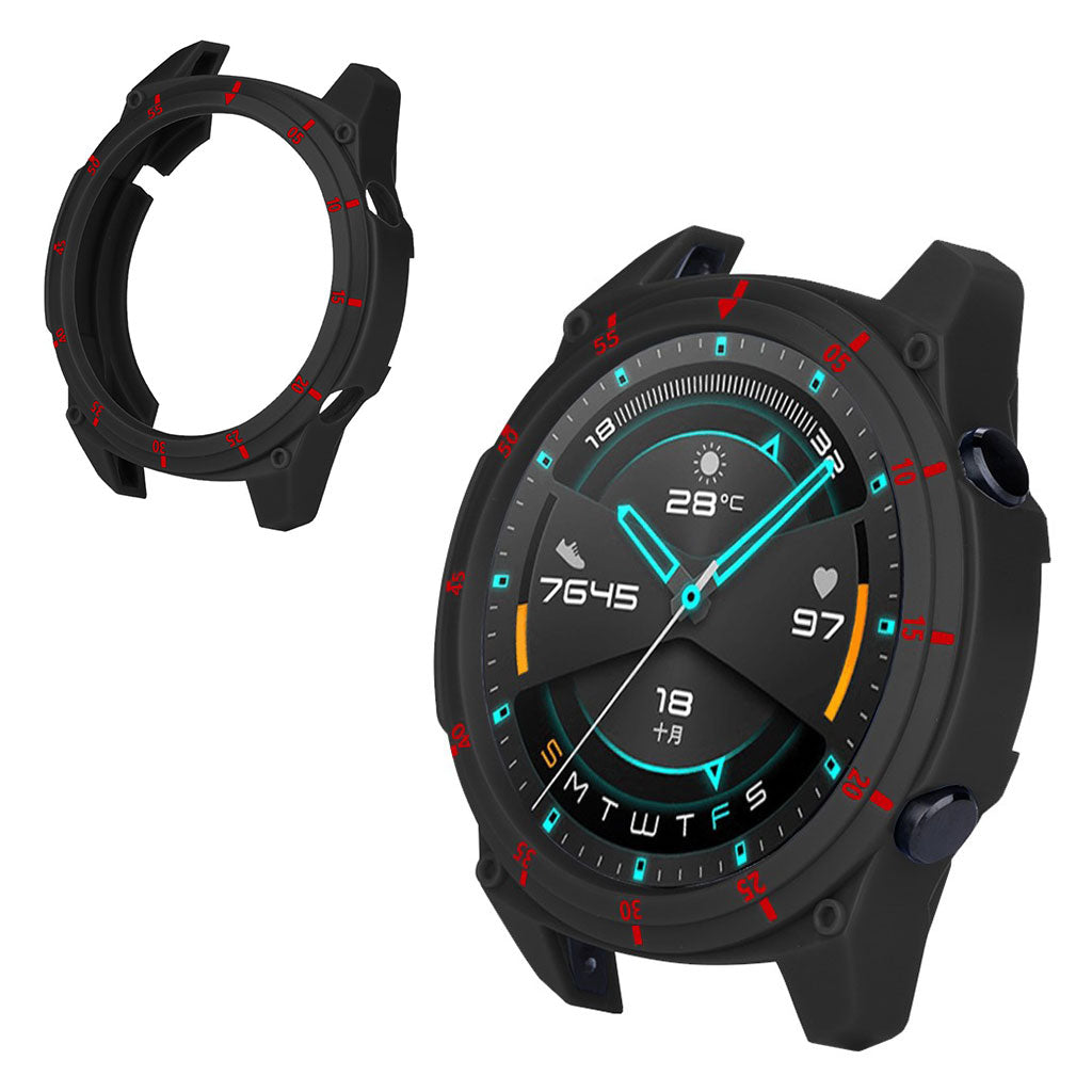 Huawei Watch GT 2 46mm  Silikone Bumper  - Sort#serie_2