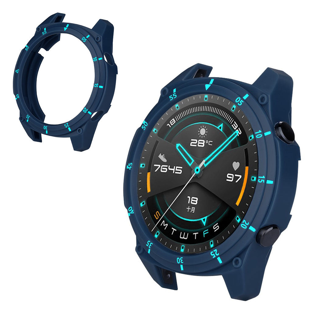 Huawei Watch GT 2 46mm  Silikone Bumper  - Blå#serie_5