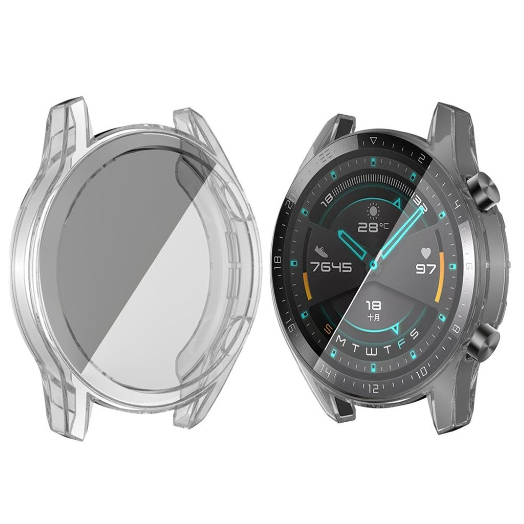 Rigtigt Fint Huawei Watch GT 2 46mm Silikone Cover - Gennemsigtig#serie_029