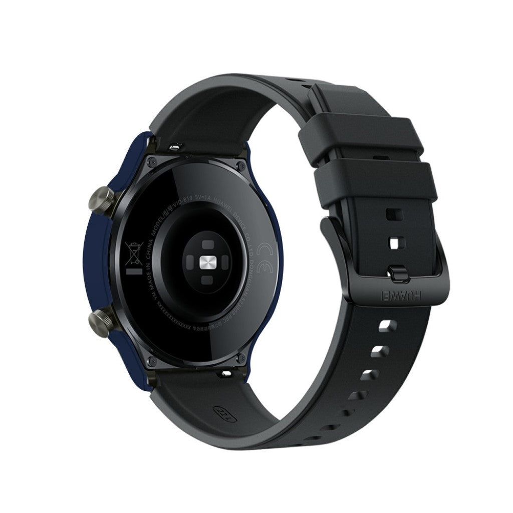 Rigtigt Fed Huawei Watch GT 2 Pro Cover med Skærmbeskytter i Plastik og Hærdet Glas - Blå#serie_6