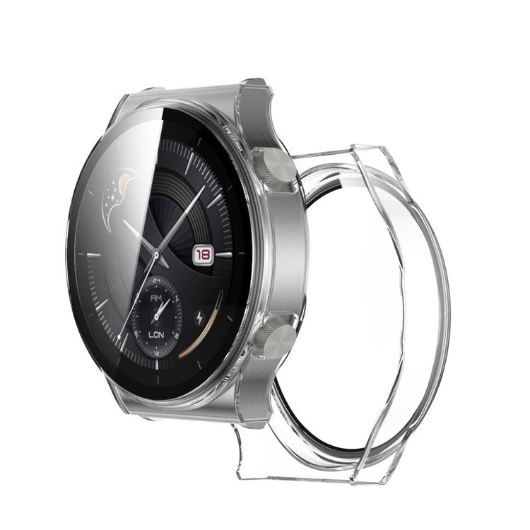 Meget Flot Huawei Watch GT 2 Pro Cover med Skærmbeskytter i Plastik og Hærdet Glas - Gennemsigtig#serie_9