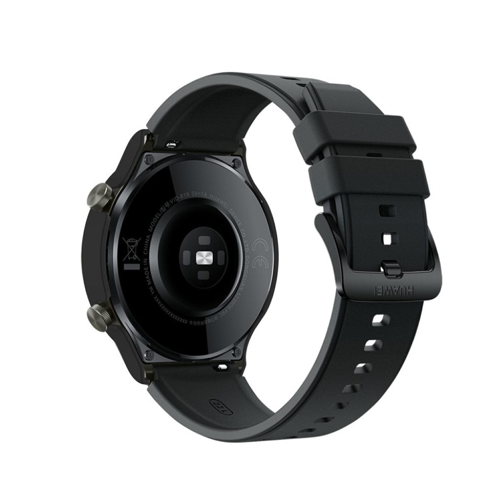 Vildt Fed Huawei Watch GT 2 Pro (Porsche Design) Cover med Skærmbeskytter i Plastik og Hærdet Glas - Sort#serie_1