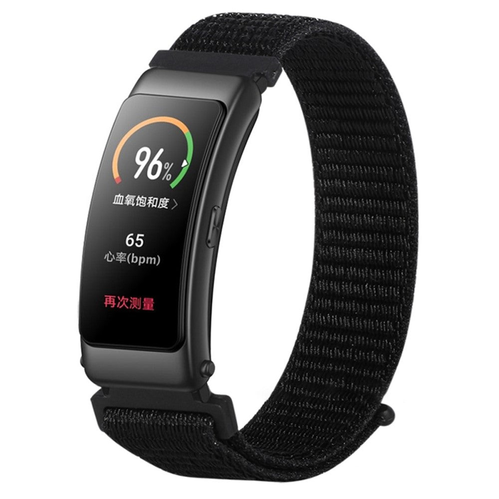 Mega fed Huawei Band 6 / Huawei Band 3 Nylon Rem - Sort#serie_12