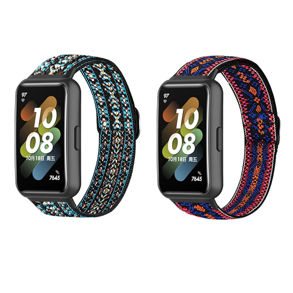 Nydelig Huawei Band 7 Ægte læder Urrem - Grøn#serie_1
