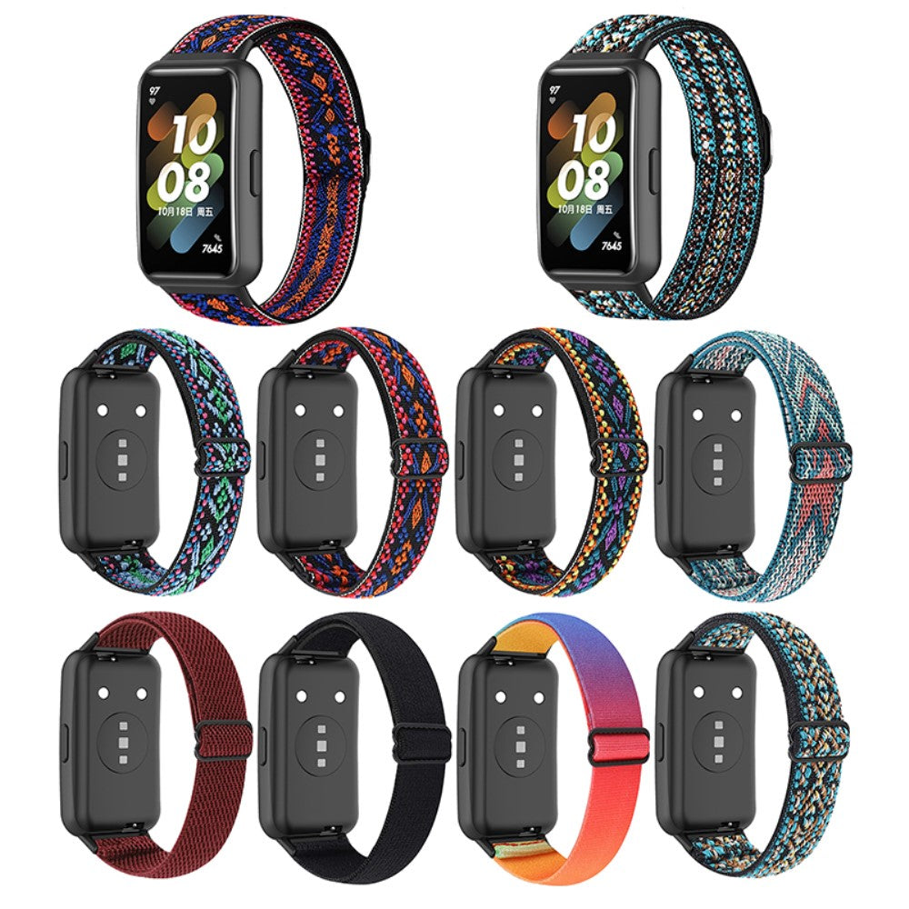 Nydelig Huawei Band 7 Ægte læder Urrem - Pink#serie_5