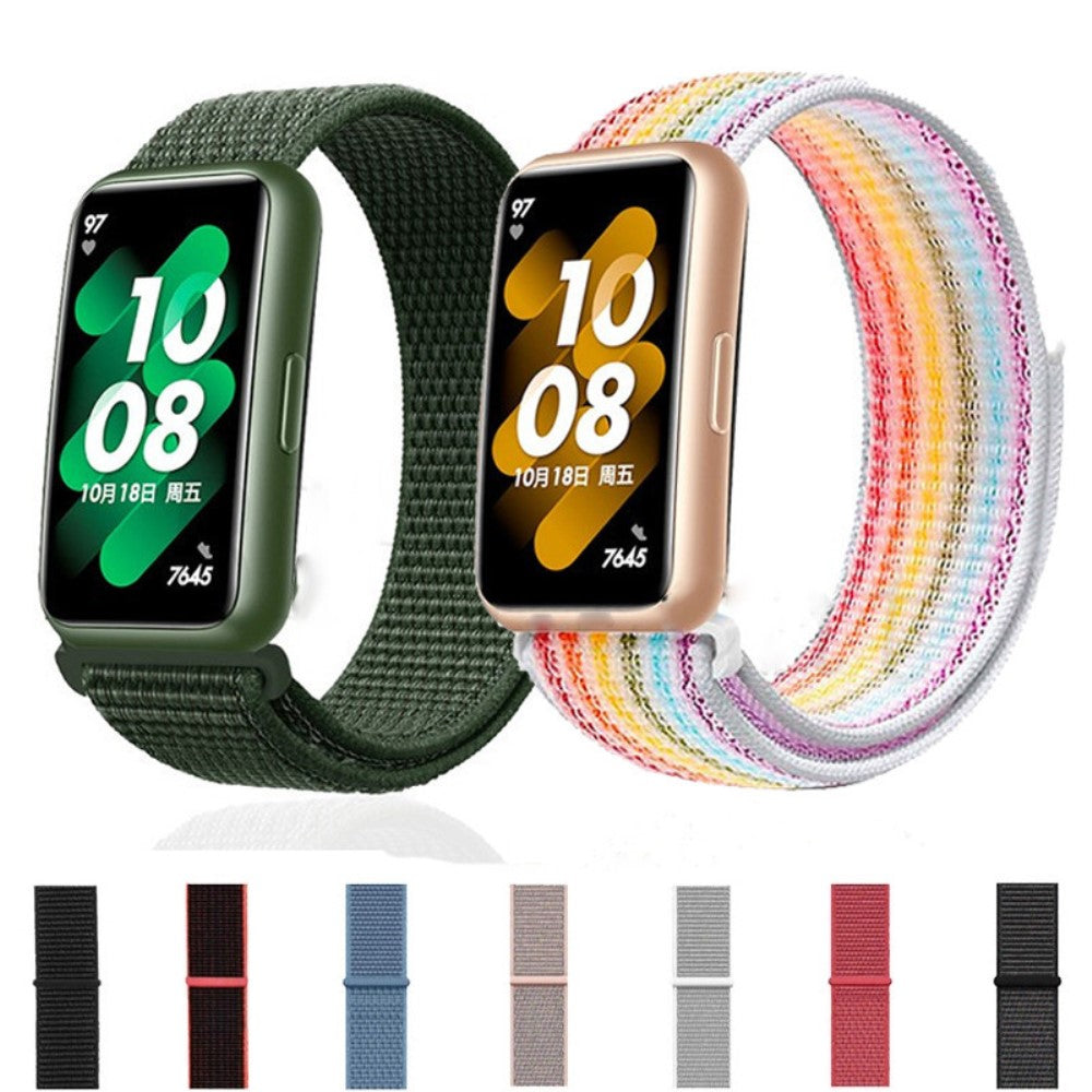 Vildt fint Huawei Band 7 Nylon Rem - Rød#serie_10