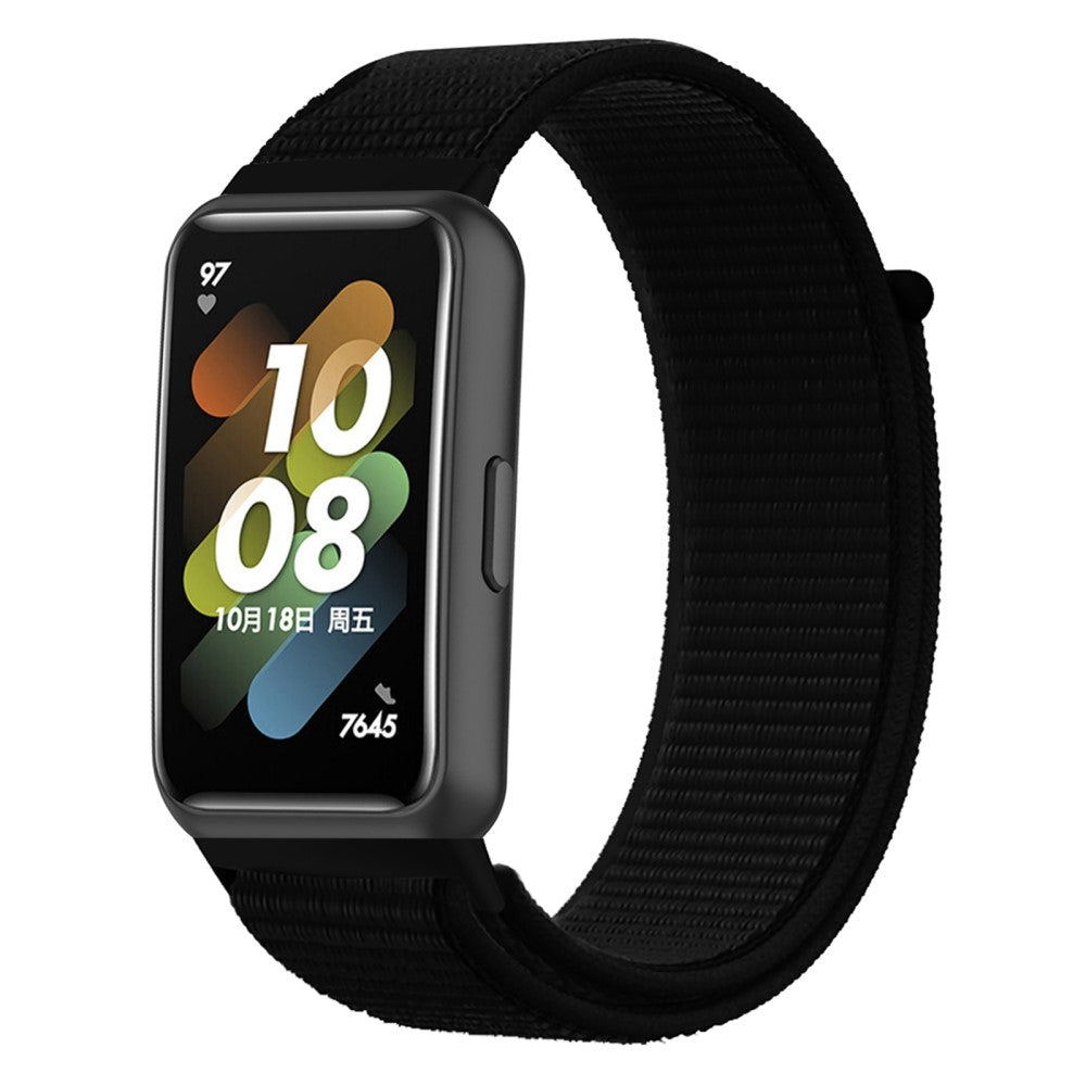 Vildt fint Huawei Band 7 Nylon Rem - Sort#serie_11