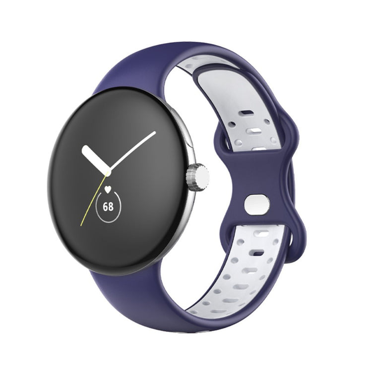 Rigtigt fantastisk Google Pixel Watch Silikone Rem - Størrelse: S - Blå#serie_1