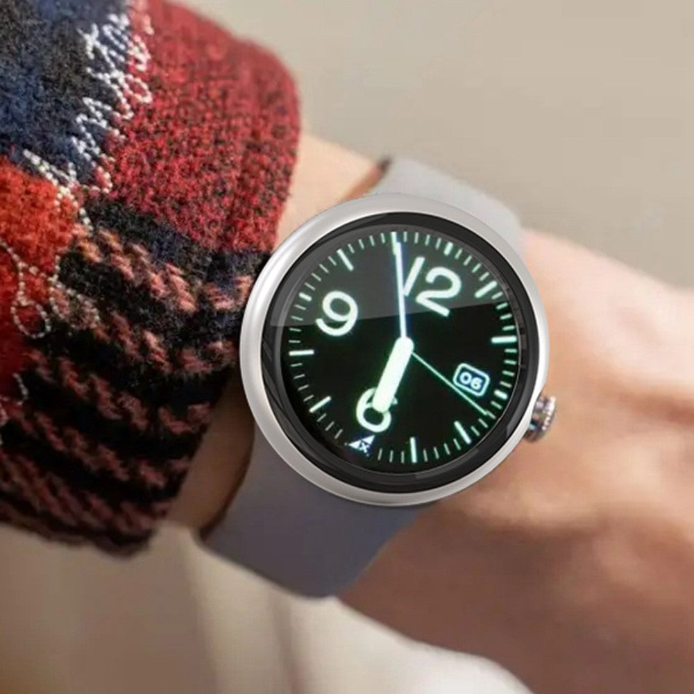 Super Fed Google Pixel Watch Cover med Skærmbeskytter i Plastik og Hærdet Glas - Blå#serie_5