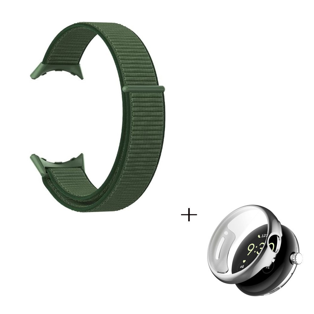 Mega nydelig Google Pixel Watch Plastik og Nylon Rem - Grøn#serie_6
