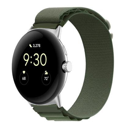 Vildt kønt Google Pixel Watch Nylon Rem - Grøn#serie_4