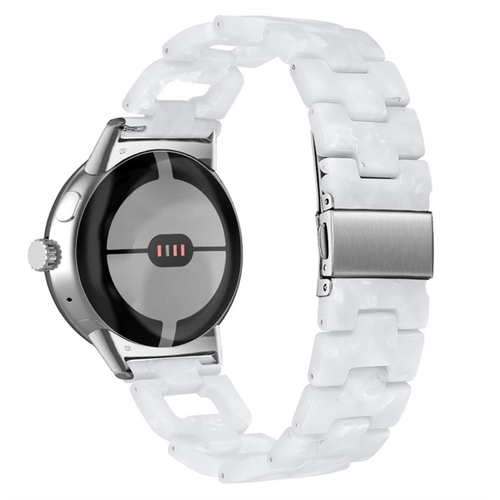 Super slidstærk Google Pixel Watch Plastik Rem - Hvid#serie_13