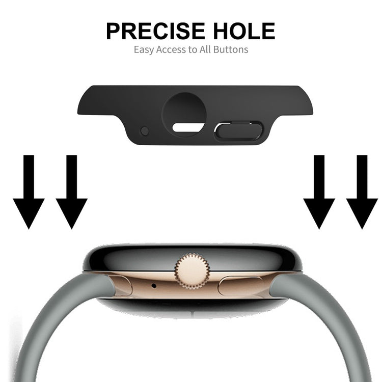 Beskyttende Google Pixel Watch Cover med Skærmbeskytter i Plastik og Hærdet Glas - Gennemsigtig#serie_5