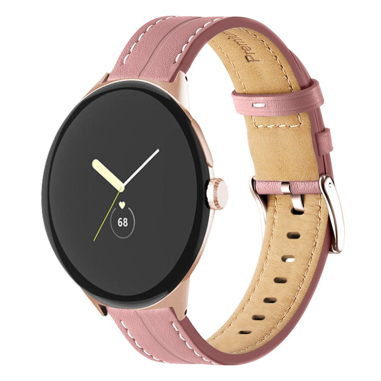 Helt vildt rart Google Pixel Watch Ægte læder Rem - Pink#serie_6