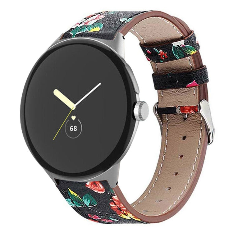 Meget komfortabel Google Pixel Watch Ægte læder Rem - Sort#serie_4