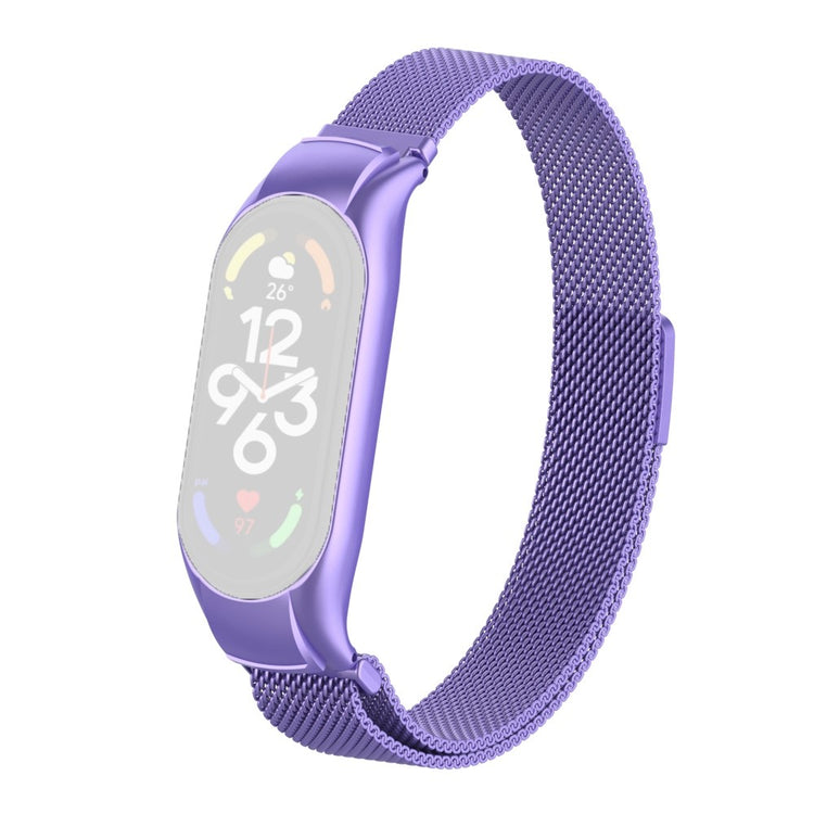 Mega holdbart Xiaomi Mi Band 7 Metal Rem - Lilla#serie_8