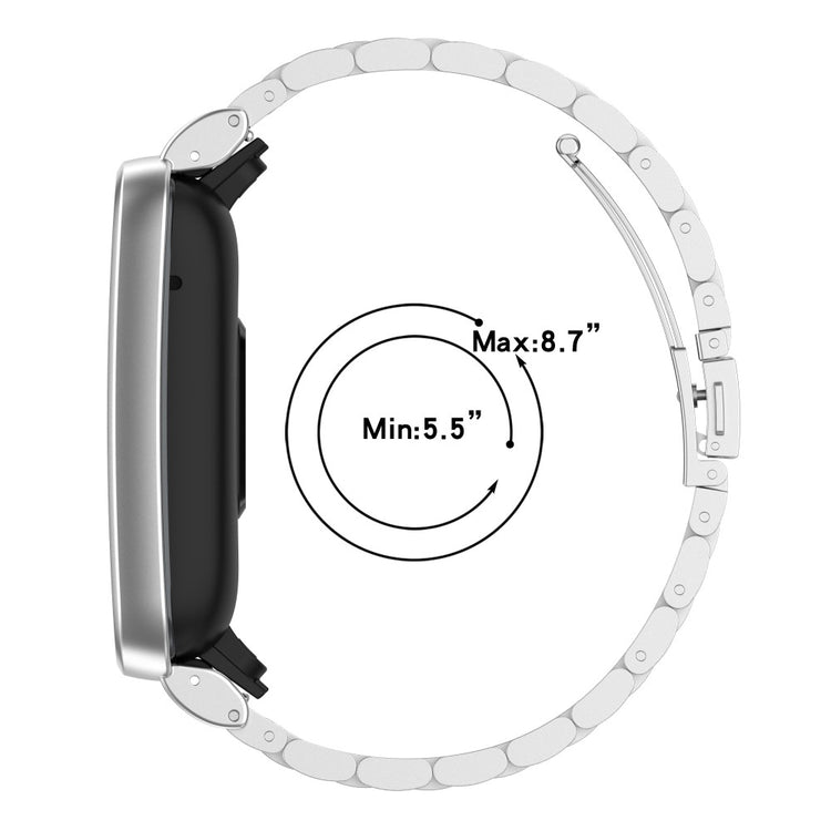 Rigtigt hårdfør Xiaomi Mi Band 7 Pro Metal Rem - Sort#serie_028