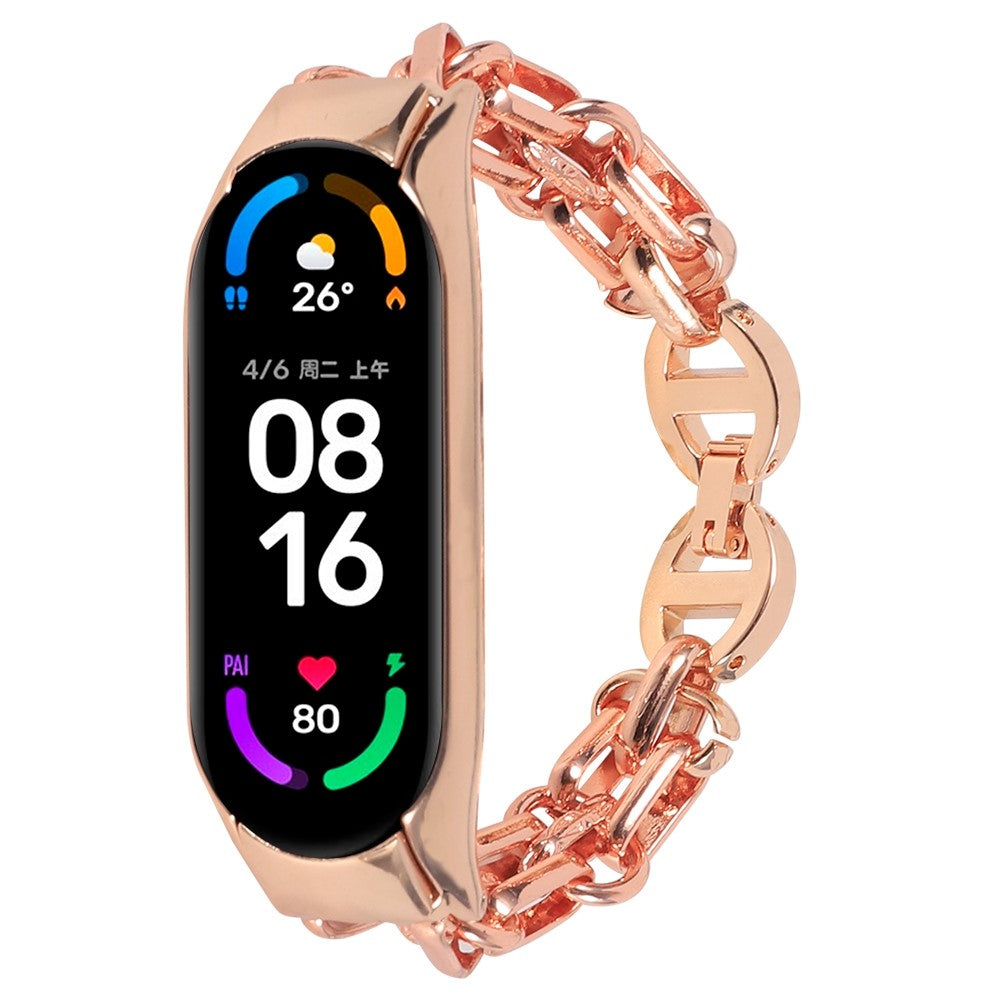 Skøn Xiaomi Mi Smart Band 4 / Xiaomi Mi Band 3 Metal Rem - Pink#serie_4