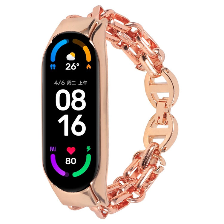 Skøn Xiaomi Mi Smart Band 4 / Xiaomi Mi Band 3 Metal Rem - Pink#serie_4