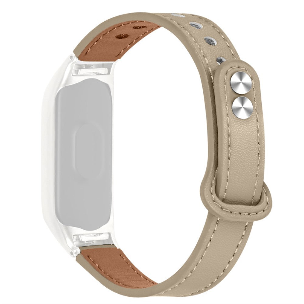  Xiaomi Mi Smart Band 4 / Xiaomi Mi Band 3 Ægte læder Urrem - Beige#serie_3