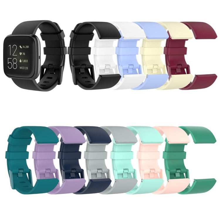 Vildt sejt Fitbit Versa 2 / Fitbit Versa Lite Silikone Rem - Størrelse: S - Sort#serie_1